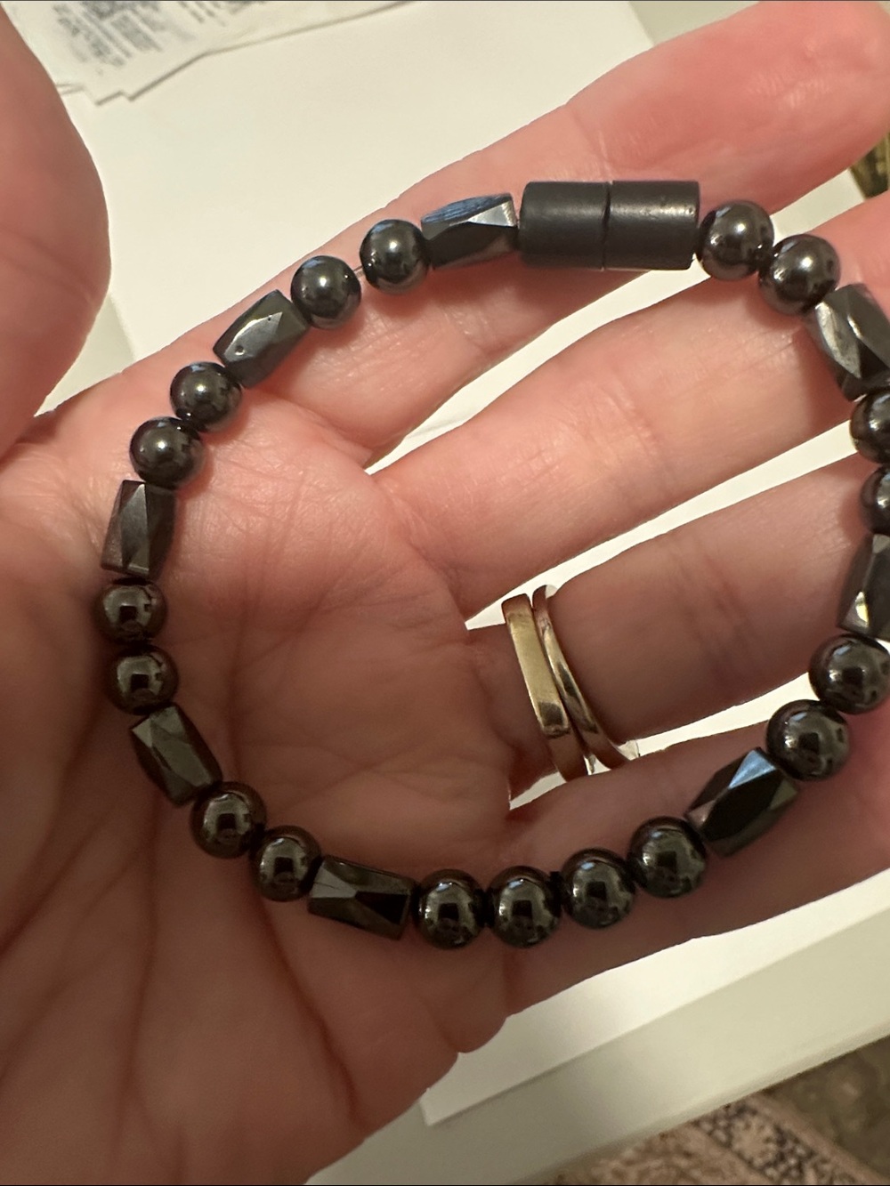 Hematite Beaded magnetic Bracelet